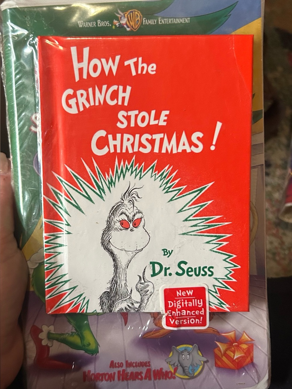 Dr. Seuss How The Grinch Stole Christmas! - story book and vhs tape, sealed